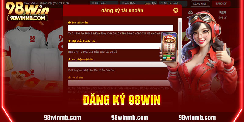đăng ký 98WIN