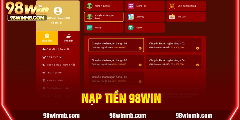 nạp tiền 98WIN